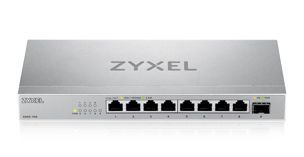 Zyxel 8-Port 2.5G Multi-Gigabit Switch with 10G SFP+ XMG-108