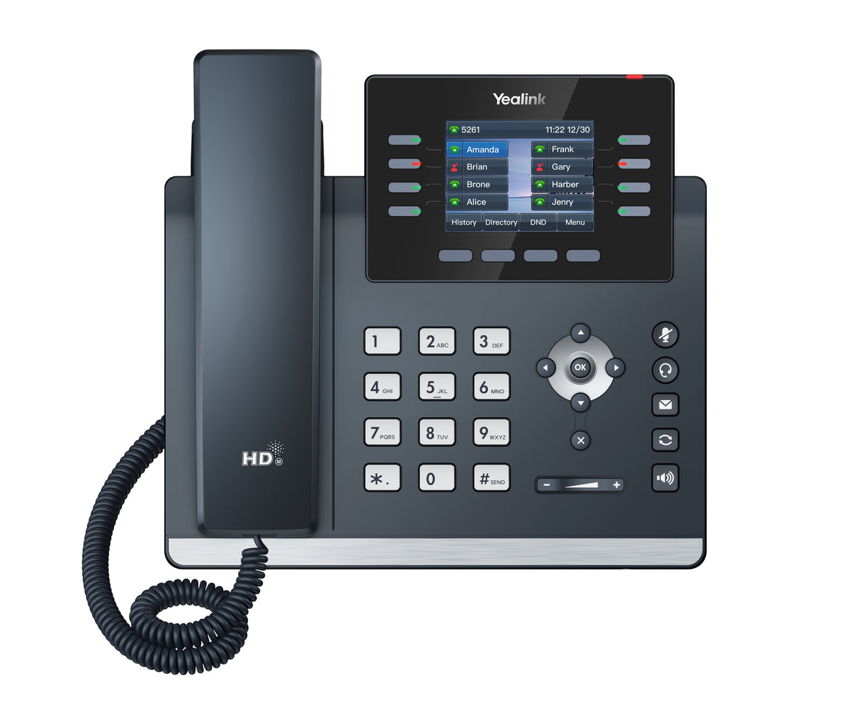Yealink IP Phone Desktop PoE 2.8'' Gigabit, USB, Expansion, Color Screen, Bluetooth & Wi-Fi T44W
