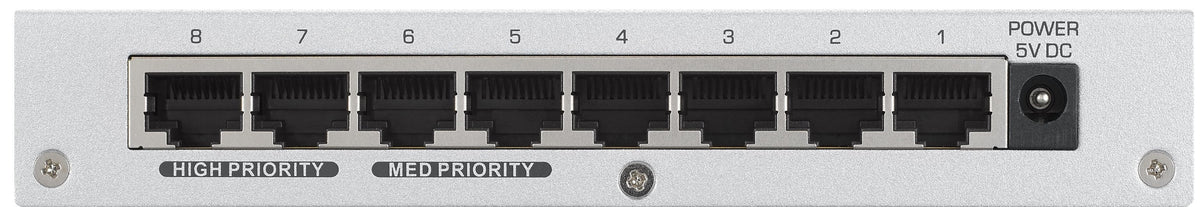 Zyxel 8-Port Gigabit Ethernet Switch with QoS Metal UK Plug GS-108BV3