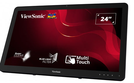 Viewsonic Monitor Touch Screen 24'' Full-HD HDMI/DisplayPort/VGA Speakers Bookstand TD2430