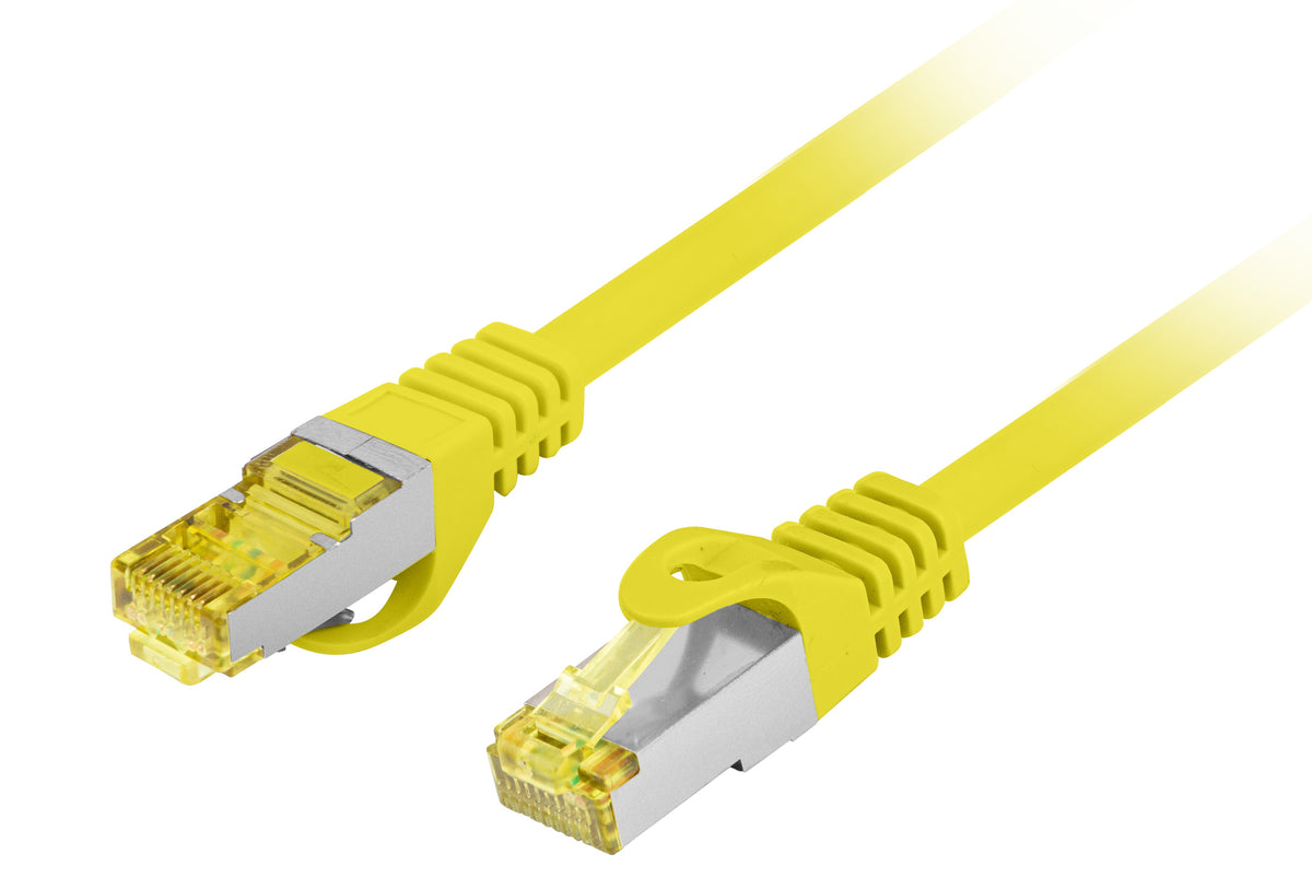 Lanberg Patch Cable CAT.6A S/FTP CU LSZH 0.5m Yellow