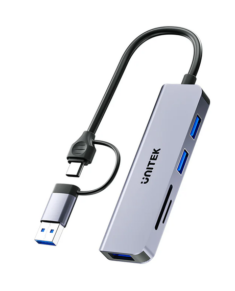 Unitek USB-C Hub 3xUSBA SD/Micro SD Card Reader H1320A