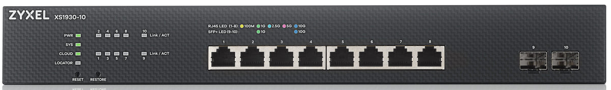 Zyxel Switch Multi-Gig 8-Port 10GbE + 10G+ SFP XS1930-10
