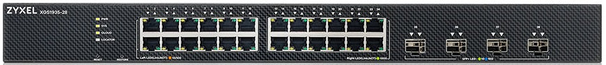 Zyxel Switch Gigabit Ethernet Cloud Managed L3 Lite 24-Port + 4SFP+ R/M Fanless XGS1935-28