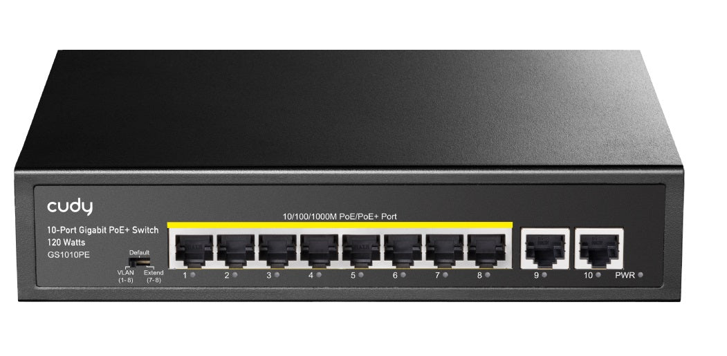 Cudy Switch PoE Gigabit 8PoE + 2GbE Uplink 120W GS1010PE