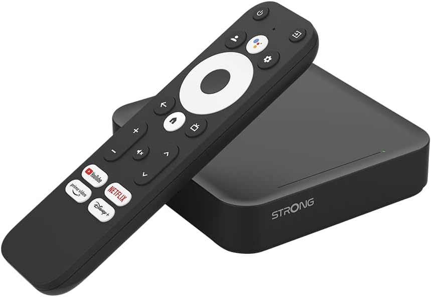 Strong Google TV Smart Box with Dual Band Wi-Fi GoogleCast 4K Android LEAP-S3UK