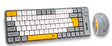 Alcatroz Keyboard & Mouse 2.4G+BT Combo 84K Tetriz Air 300C Summer White