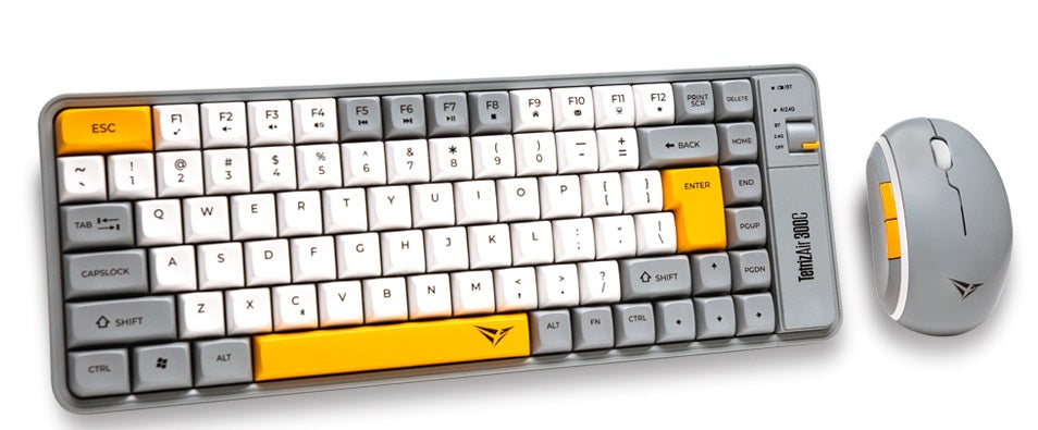 Alcatroz Keyboard & Mouse 2.4G+BT Combo 84K Tetriz Air 300C Summer White