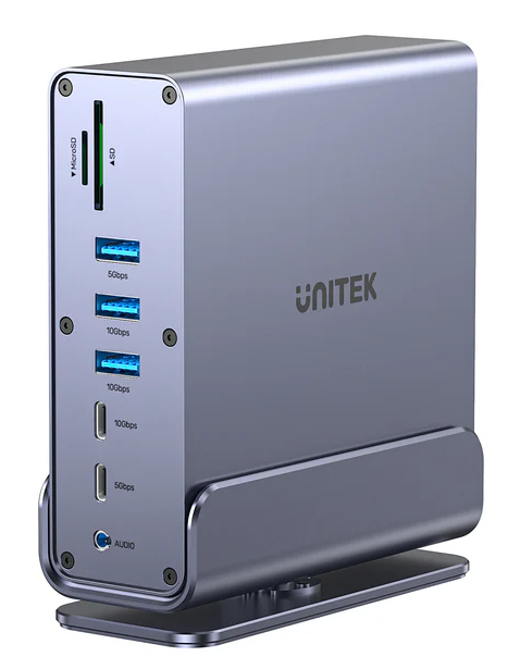 Unitek D1135A 15in1 USB-C Hub Supports Macbook M1 Triple 4K Displays PD100W Dual Card Readers