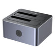 Unitek SATA6G Dual Bay HDD Docking Station Alum Black Y-3026