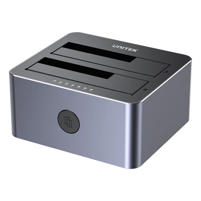 Unitek SATA6G Dual Bay HDD Docking Station Alum Black Y-3026