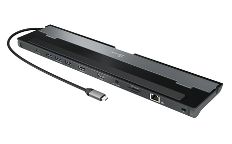 j5create Docking Station USB-C 10-in-1 Dual Display 2K-4K HDMI/RJ45/USB/SD/Audio/PD JCD542