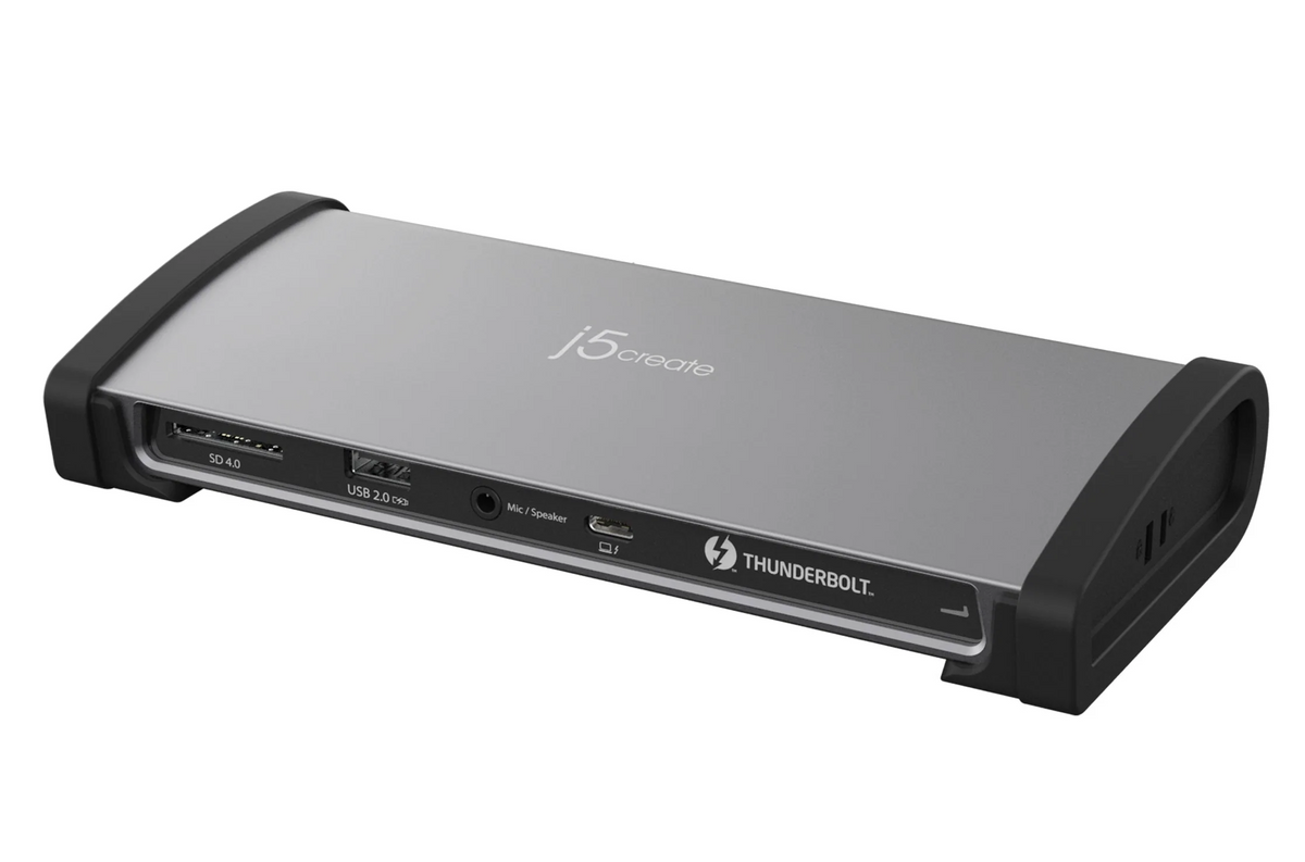 j5create Thunderbolt 4 Intel Certified 30Gbps Docking Station 11-in-1 4K Dual Display with 135W PSU JTD562