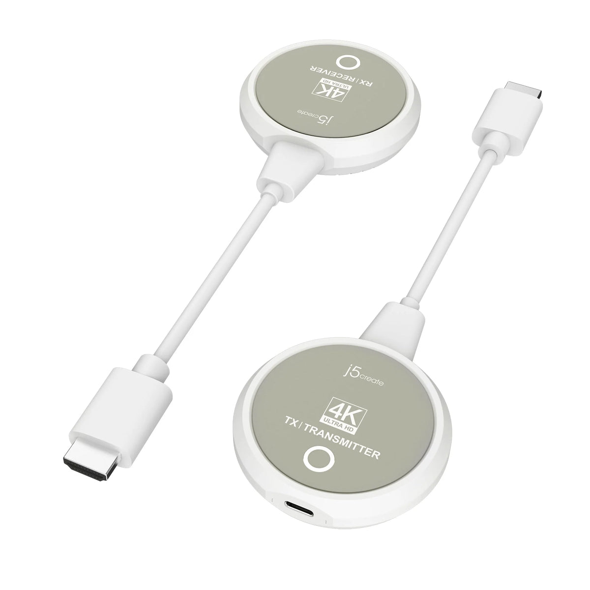 j5create JVAW75 Wireless HDMI Screencast Display Transmitter & Receiver 4K30Hz Supports Miracast, Airplay & Chromecast