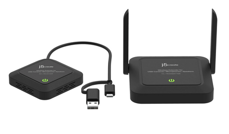 j5create JVW120 Wireless Extender for USB Cameras, Microphones & Speakers