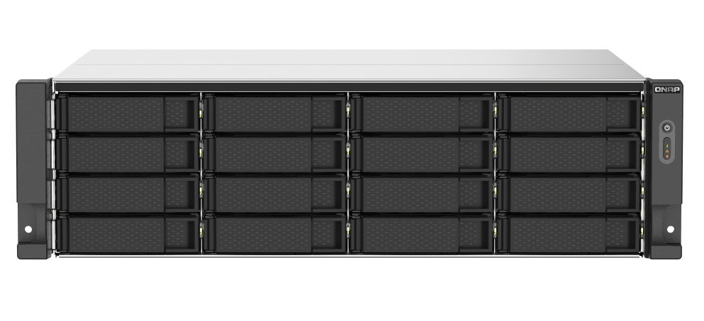 QNAP NAS 16-Bay Rackmount AMD Ryzen Quad-Core, 16GB RAM, Redundant PSU, Dual PCIe Slots & Dual 2.5GbE Ports TS-1673AU-RP-16G