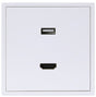 HDL Panel TILE SERIES Ivory White 1xUSB-A 1xHDMI
