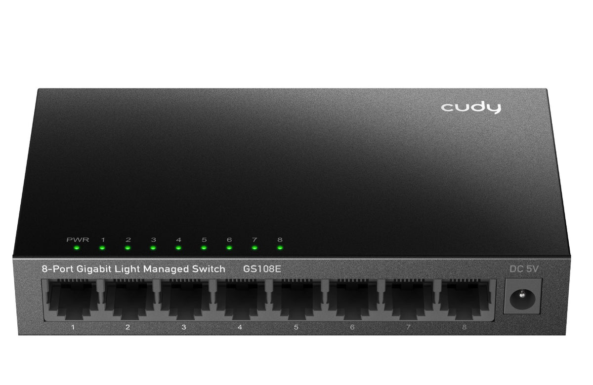 Cudy Switch Gigabit Ethernet Cloud Easy-Managed 8-Port GS108E (+ power supply )