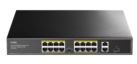 Cudy Switch PoE FE 16PoE + 2GbE + 1SFP Uplink 200W R/M FS1018PS1