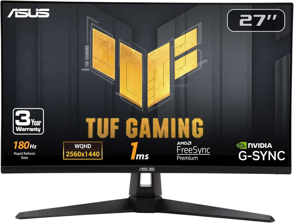ASUS Monitor TUF Gaming 27'' 2K Flat 180Hz HDR10 Speakers VG27AQ3A