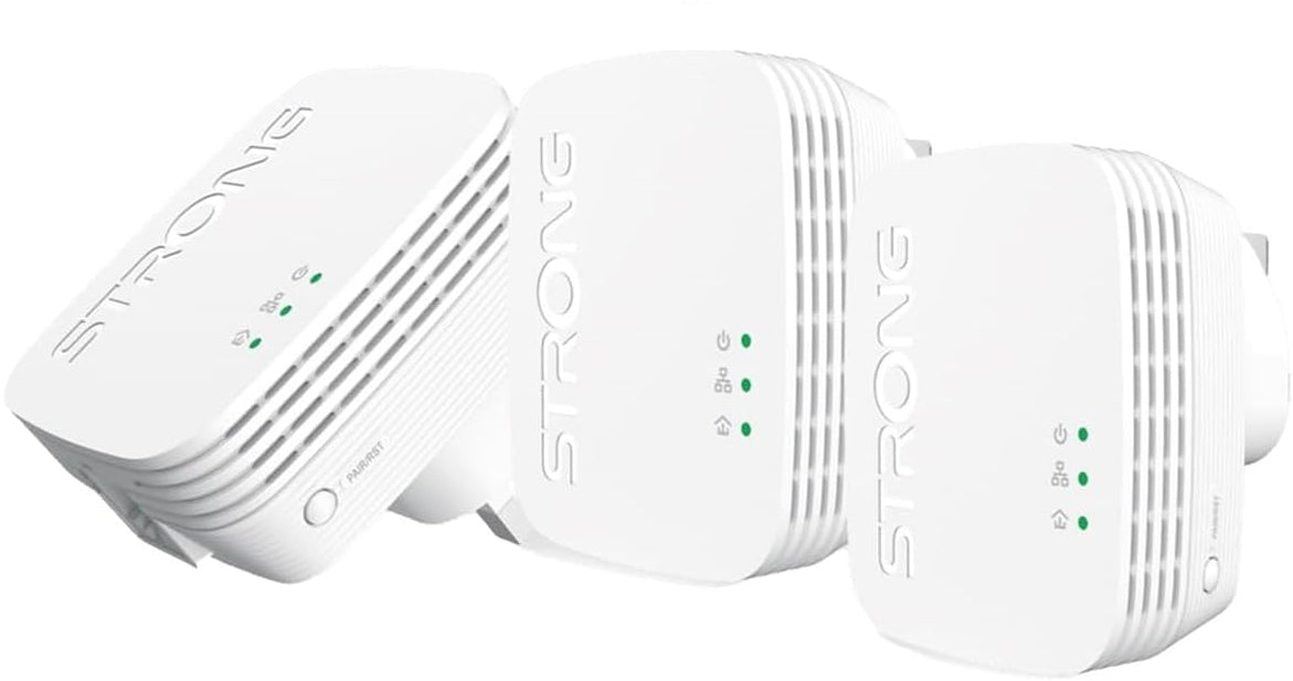 Strong Powerline Kit AV600 Mini 600Mbps UK 600TRIMINIUK (Triple Pack)