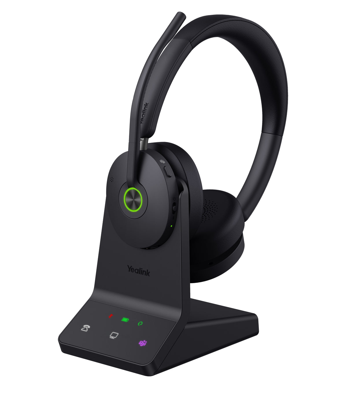 Yealink Headset Wireless Dual-Mode DECT/Bluetooth 4-Mic NC with ANC & Basestation WH68 Teams