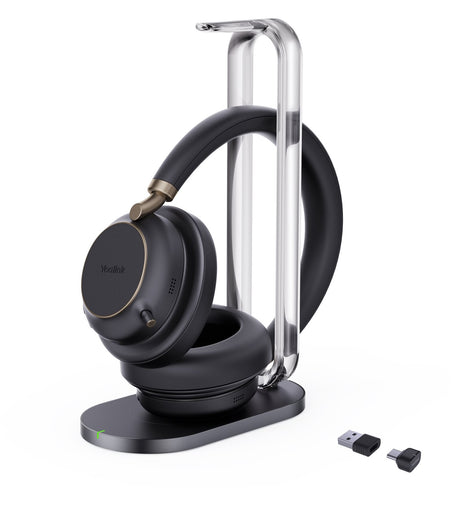 Yealink Headset Wireless Bluetooth ANC Over-Ear with B/T Dongle & Charging Stand BH76 Plus Teams
