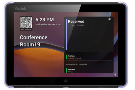 Yealink Teams Room Scheduling Panel for Booking & Status with 8'' Touch, PoE, Wi-Fi/BT, RFID/NFC RoomPanelE2