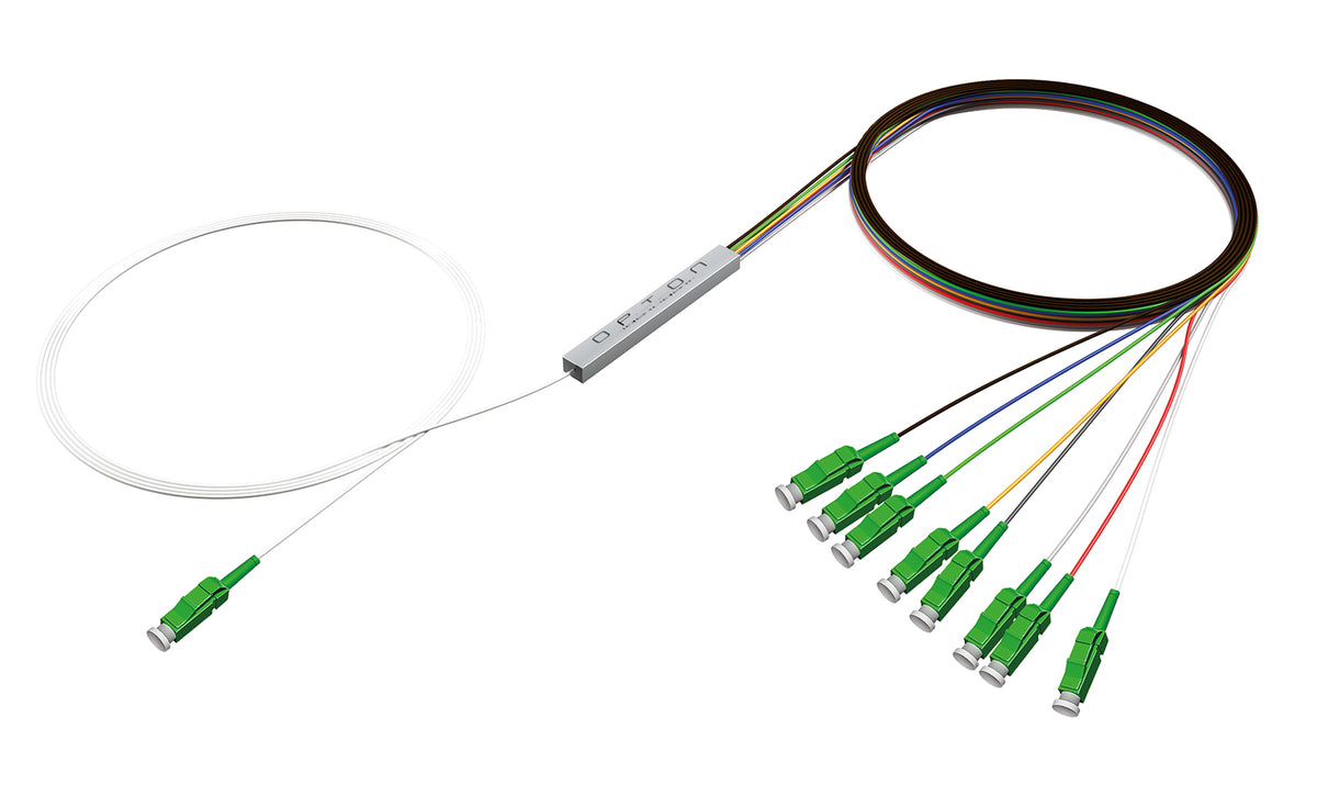 Opton PLC Fiber Splitter 1x8 SM LC/APC SteelBox 1m