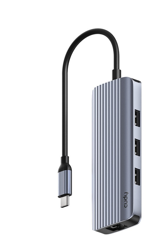 Cudy Hub USB-C 1xHDMI 4K60Hz/GigabitLan/PD100W/3xUSB-A/1xUSB-C UH606