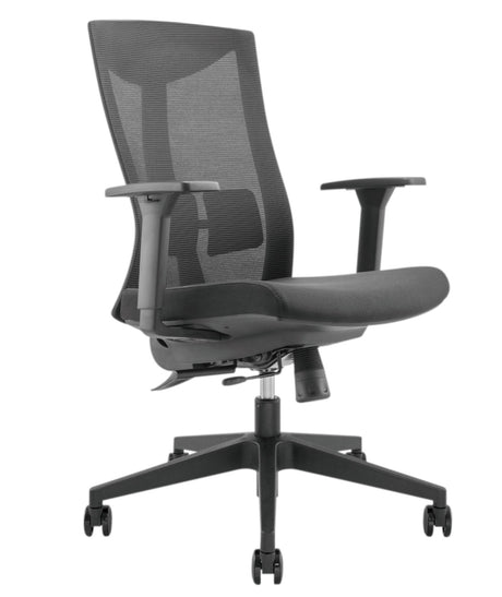Lumivida Office Chair Ergonomic Mesh Lumbar Support Adjustable Seat/Armrest Black CH05-7