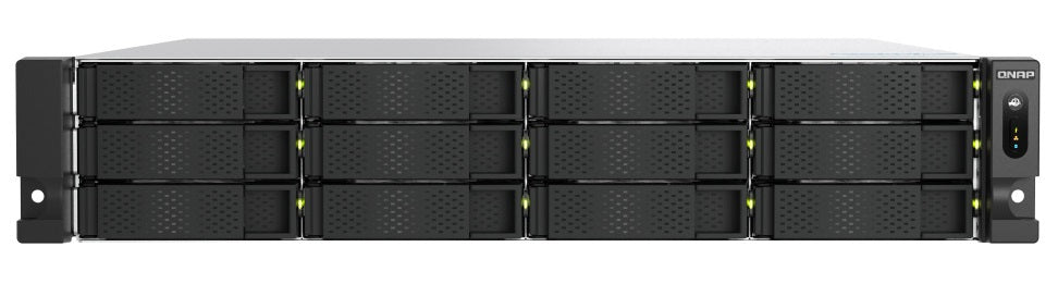 QNAP NAS 12-Bay Rackmount AMD Ryzen Six-Core , 16GB RAM,  Redundant PSU, PCIe & Dual 10GbE Ports TS-h1277AXU-RP-R5