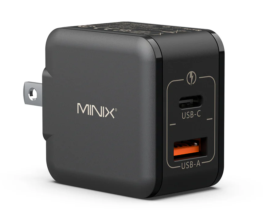 MINIX GaN Wall Charger Multi Adaptor 33W 1xUSB-C 1xUSB-A P1 Mini
