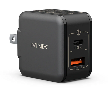 MINIX GaN Wall Charger Multi Adaptor 33W 1xUSB-C 1xUSB-A P1 Mini