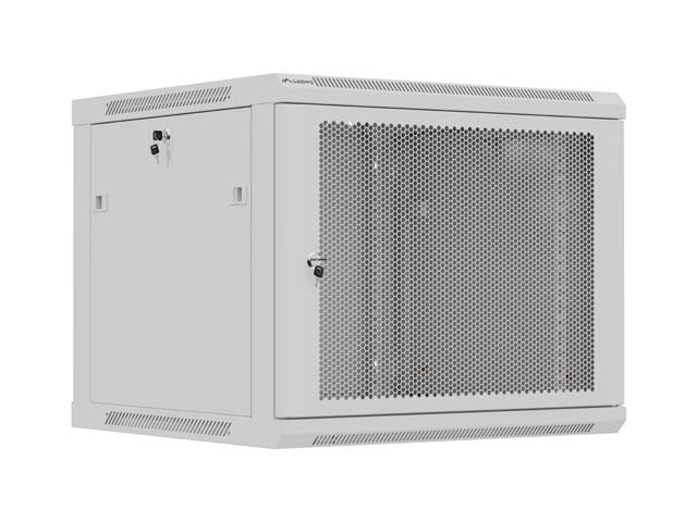 Lanberg Wall Rack 19'' with Perforated Door 9U 60cm Grey FLAT PACKED