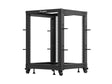 Lanberg Open Rack 19" 15U Adj.Depth 600-1000mm Black