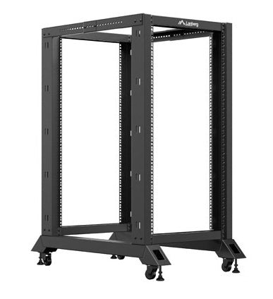 Lanberg Open Rack 19" 22U Adj.Depth 600-1000mm Black
