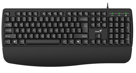 Genius Keyboard Wired AI with Palm Rest KB-123 English
