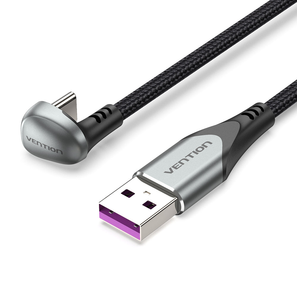 Vention Cable USB-A 2.0 to USB-C U-Shaped 5A Braided 1.0m COHHF