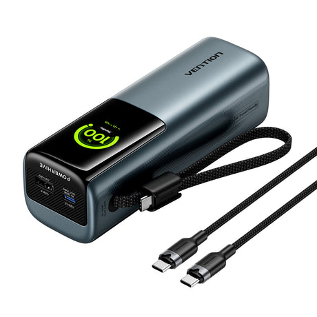Vention Powerbank 27000mAh 200W 3xUSBC+USBA TFT Display +240W Cable FKGH0