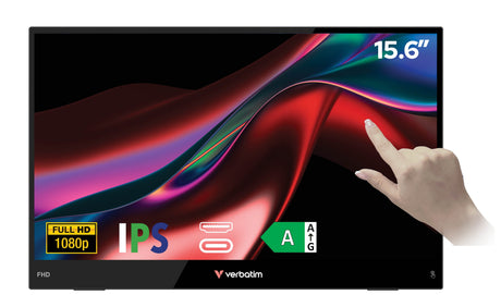 Verbatim Monitor Portable Touch 15.6" Full-HD USB-C LIGHT Series