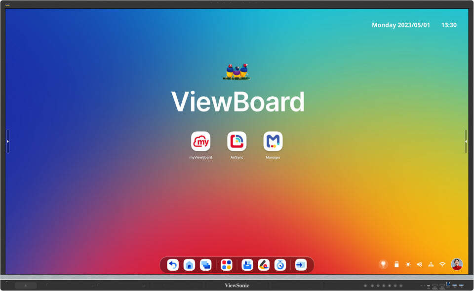 Viewsonic Viewboard Interactive Display Whiteboard 65" 4K Android EDLA 50-Point Touch 70W Speaker 8 Mic Array NFC IFP6551-3C