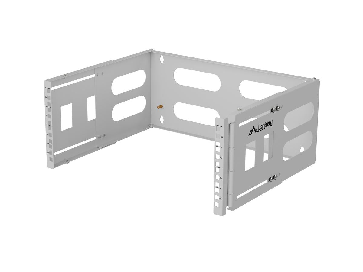 Lanberg Rack Wall Mount Folding Bracket 19" 4U 497X400/240 Grey FB01-5404-10S