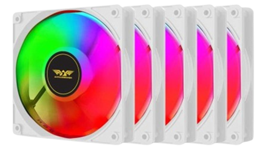 Armaggeddon Gaming Cooling Fan Set 5pcs CHROMA KIT 3000 White