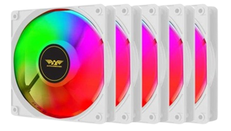 Armaggeddon Gaming Cooling Fan Set 5pcs CHROMA KIT 3000 White