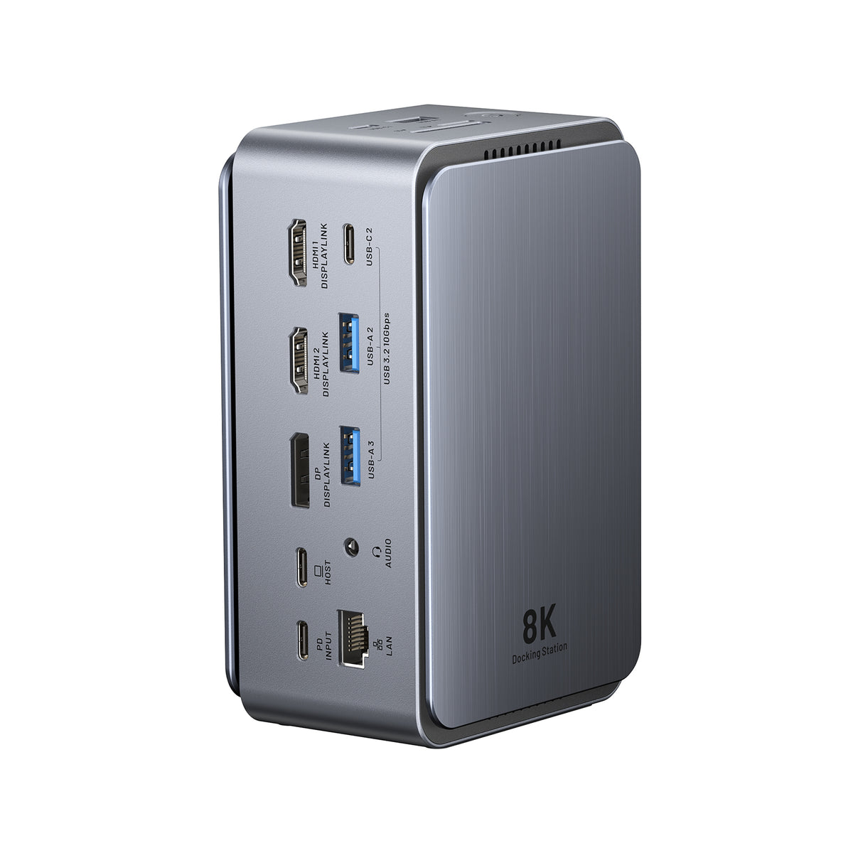Vention IT HUB 13-in-1 8K Triple Monitor Docking Station with Digital Display TFXH0