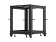 Lanberg Open Rack 19" 12U Adj.Depth 600-1000mm Black