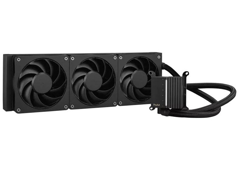 ASUS CPU Liquid Cooler ProArt Triple Alphacool Apex Stealth Triple Fans Illuminated System Status Meter LC 360 Black