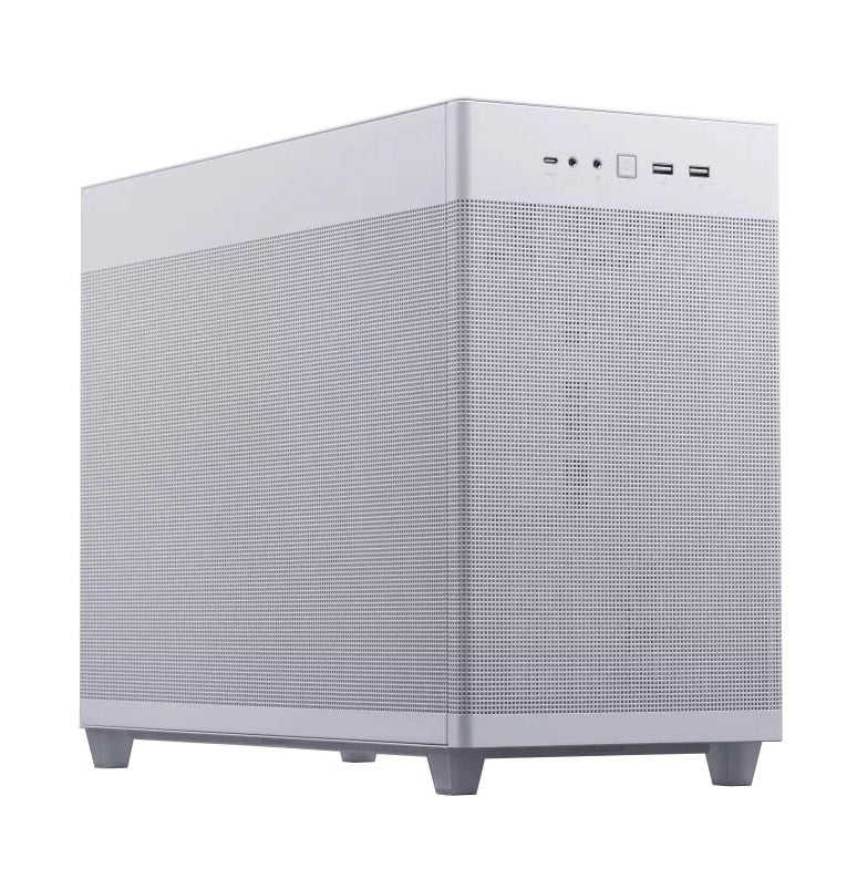 ASUS PC Case Prime mATX Quasi-Filter Mesh Tool-Free Side Panels 1x Pre-Installed Fan USB-C AP201 Mesh White
