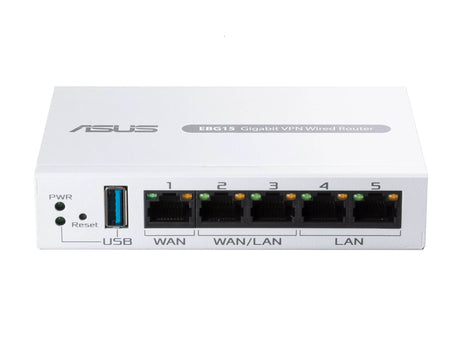 ASUS Router Wired 5-Ports Gigabit VPN Load Balancing Up to 3x WAN VLAN Firewall AiProtection Pro EBG15